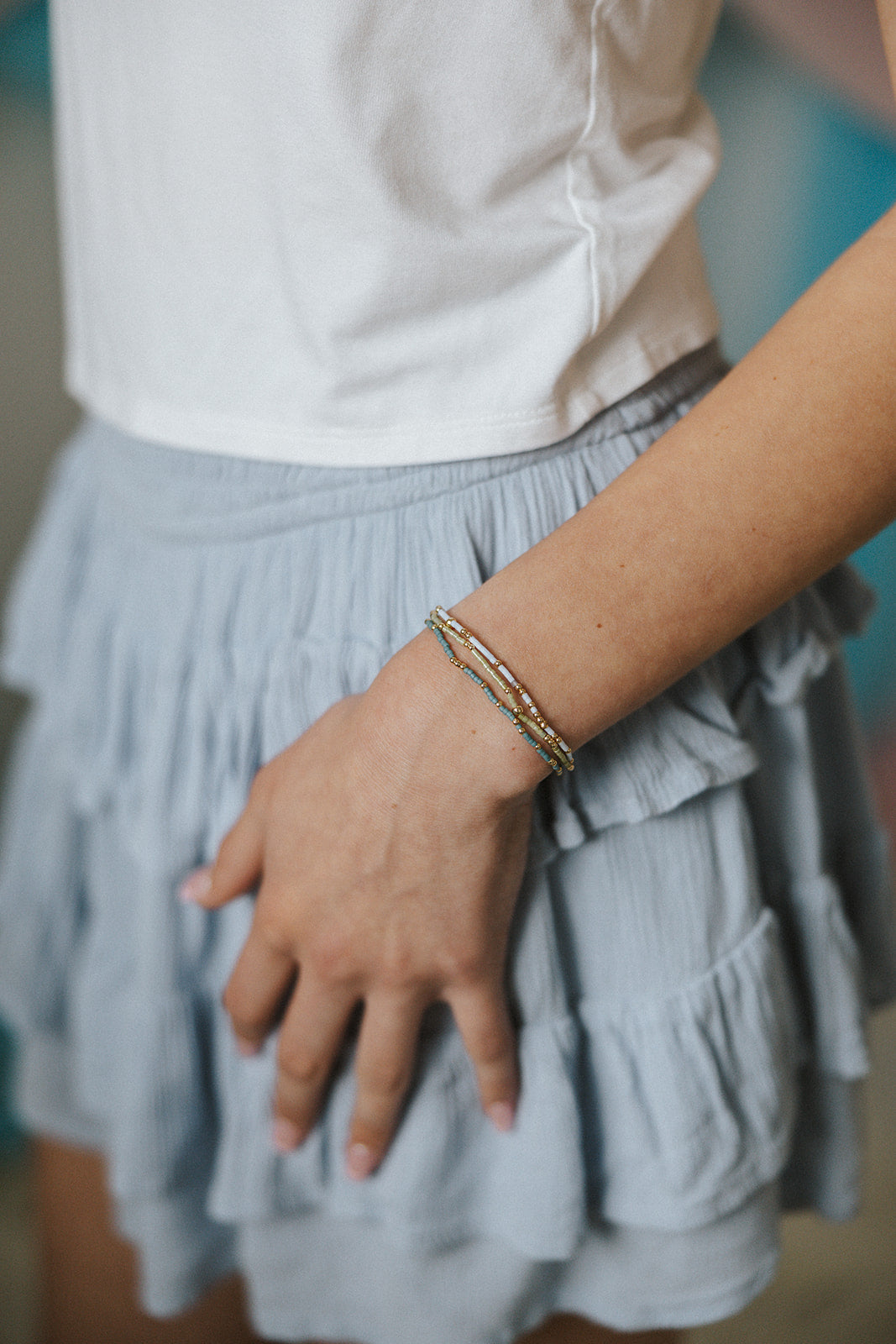 DAINTY BRACELET STACK - SEAGRASS