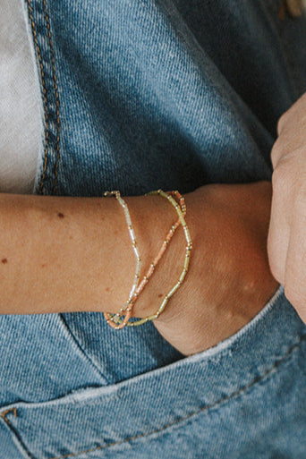 DAINTY BRACELET STACK - MELON