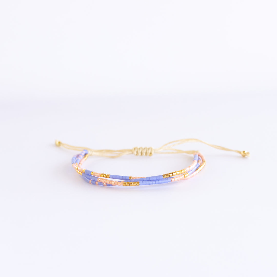 GOLDEN HOUR LUXE bracelet stack with gold and pastel accents | Current
