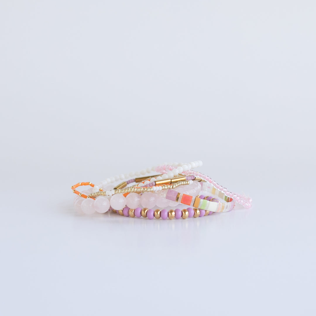 Pastel Chunky Bracelet Stack