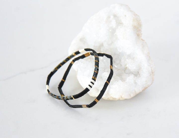 BLACKS Bracelet Stack | Handmade Beaded Bracelets | Shop Current