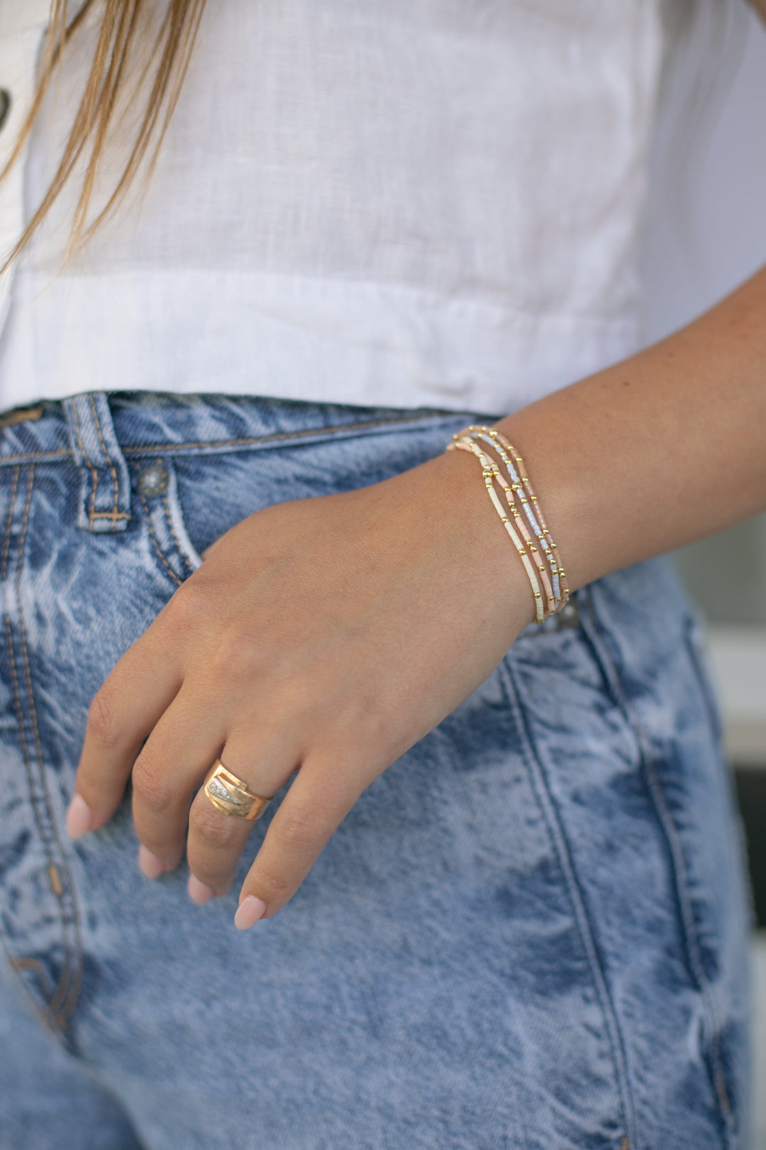 DAINTY BRACELET STACK - PASTEL