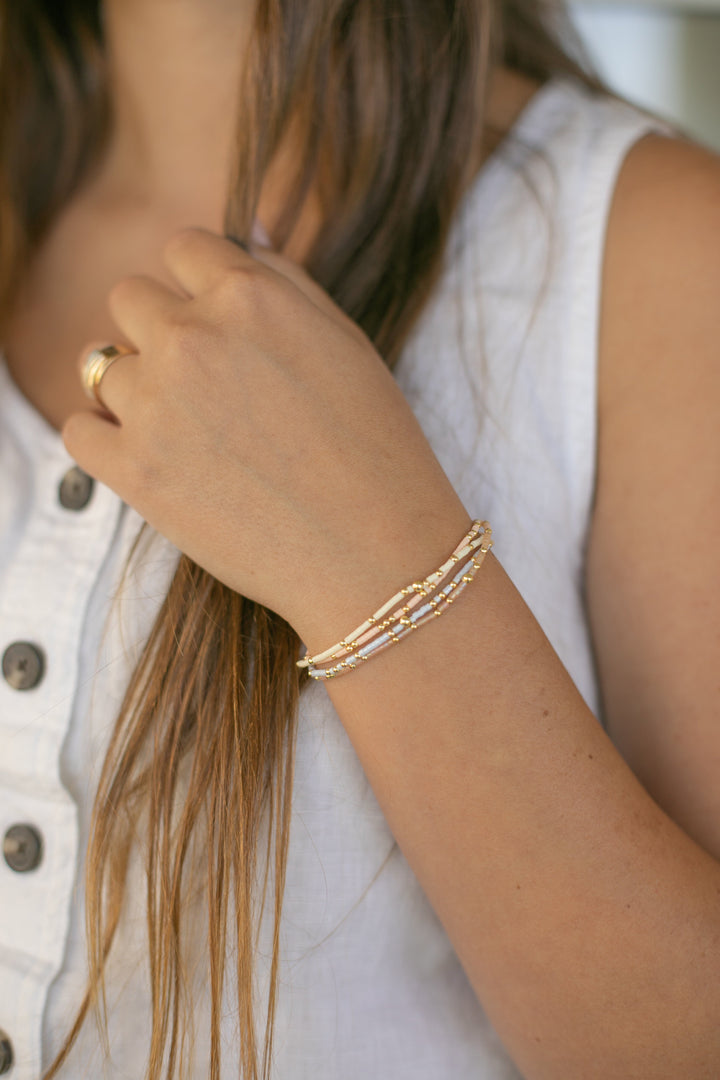 DAINTY BRACELET STACK - PASTEL