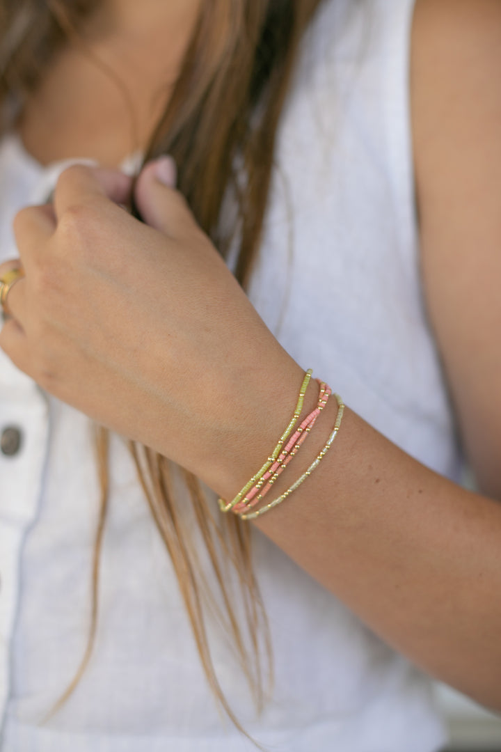 DAINTY BRACELET STACK - MELON