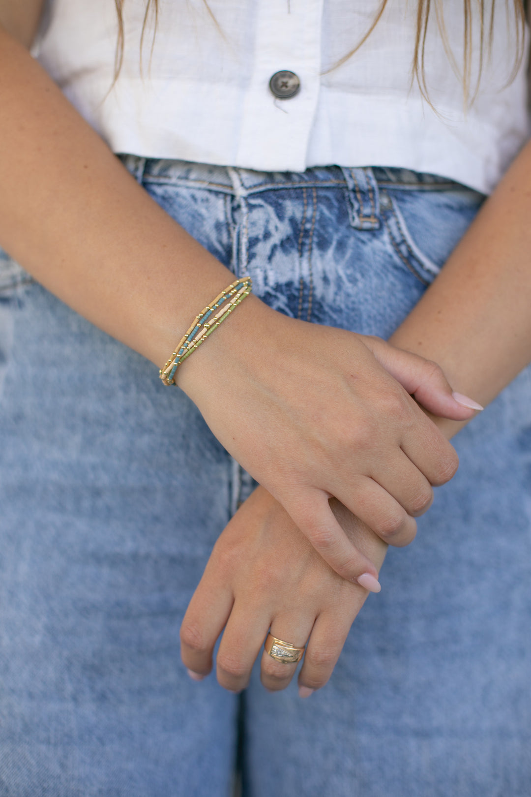 DAINTY BRACELET STACK - SEAGRASS