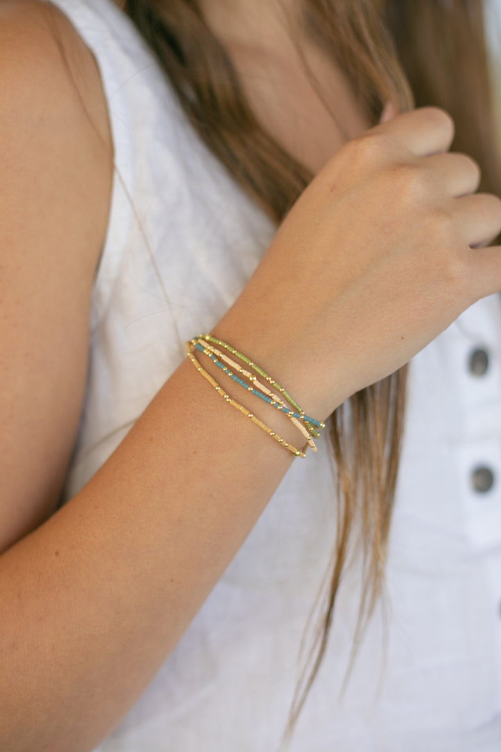 DAINTY BRACELET STACK - SEAGRASS