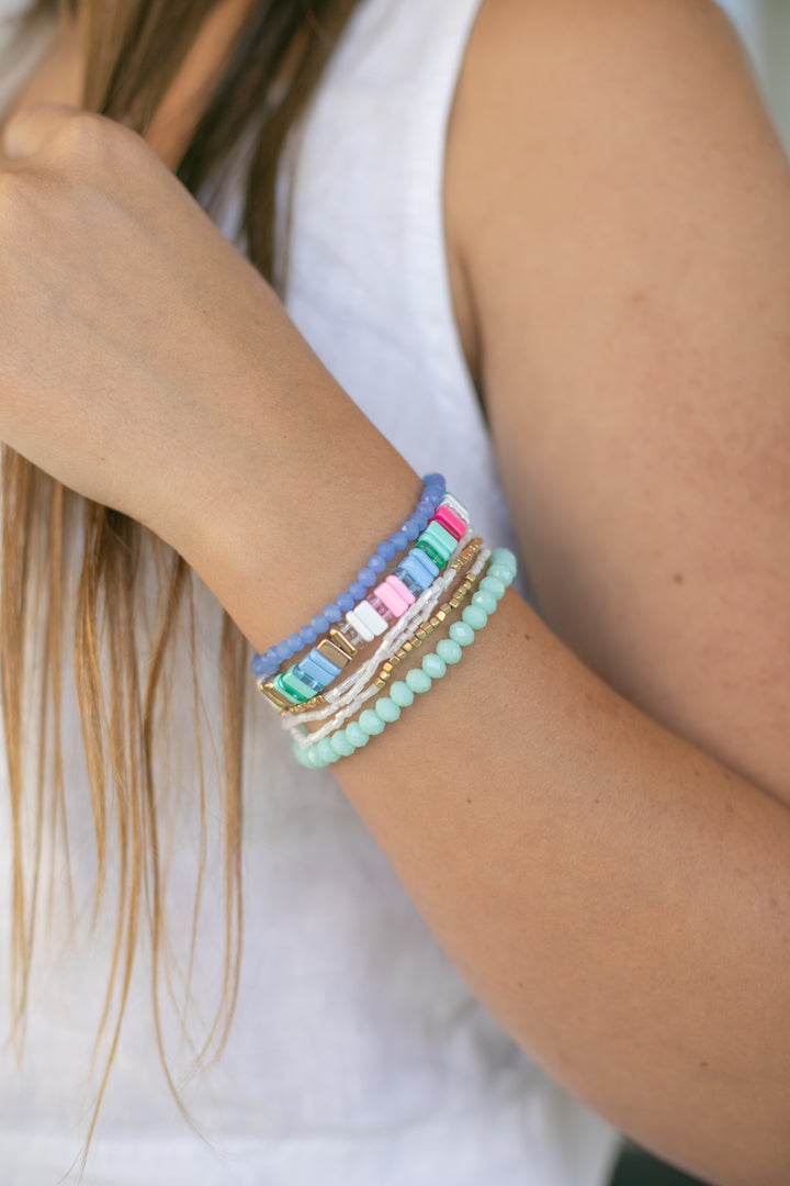 CHUNKY BRACELET STACK- PASTEL