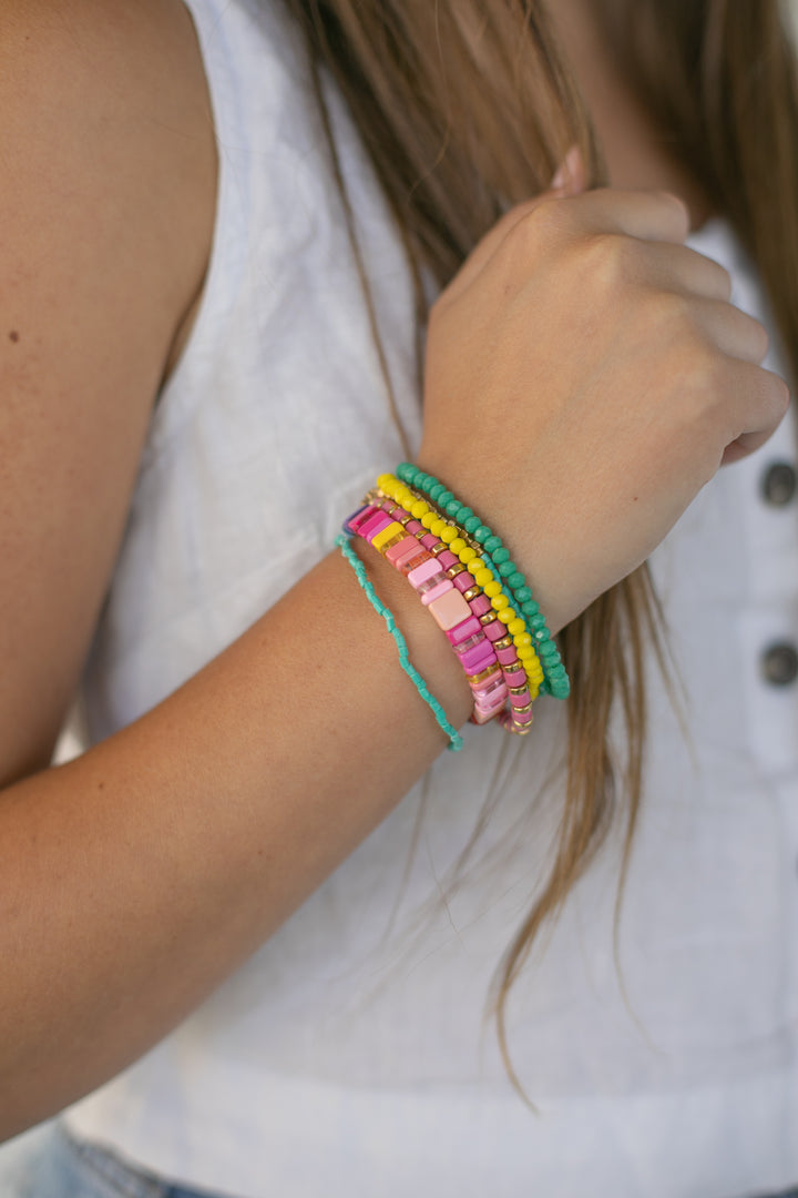 CHUNKY BRACELET STACK - CANDY CRUSH