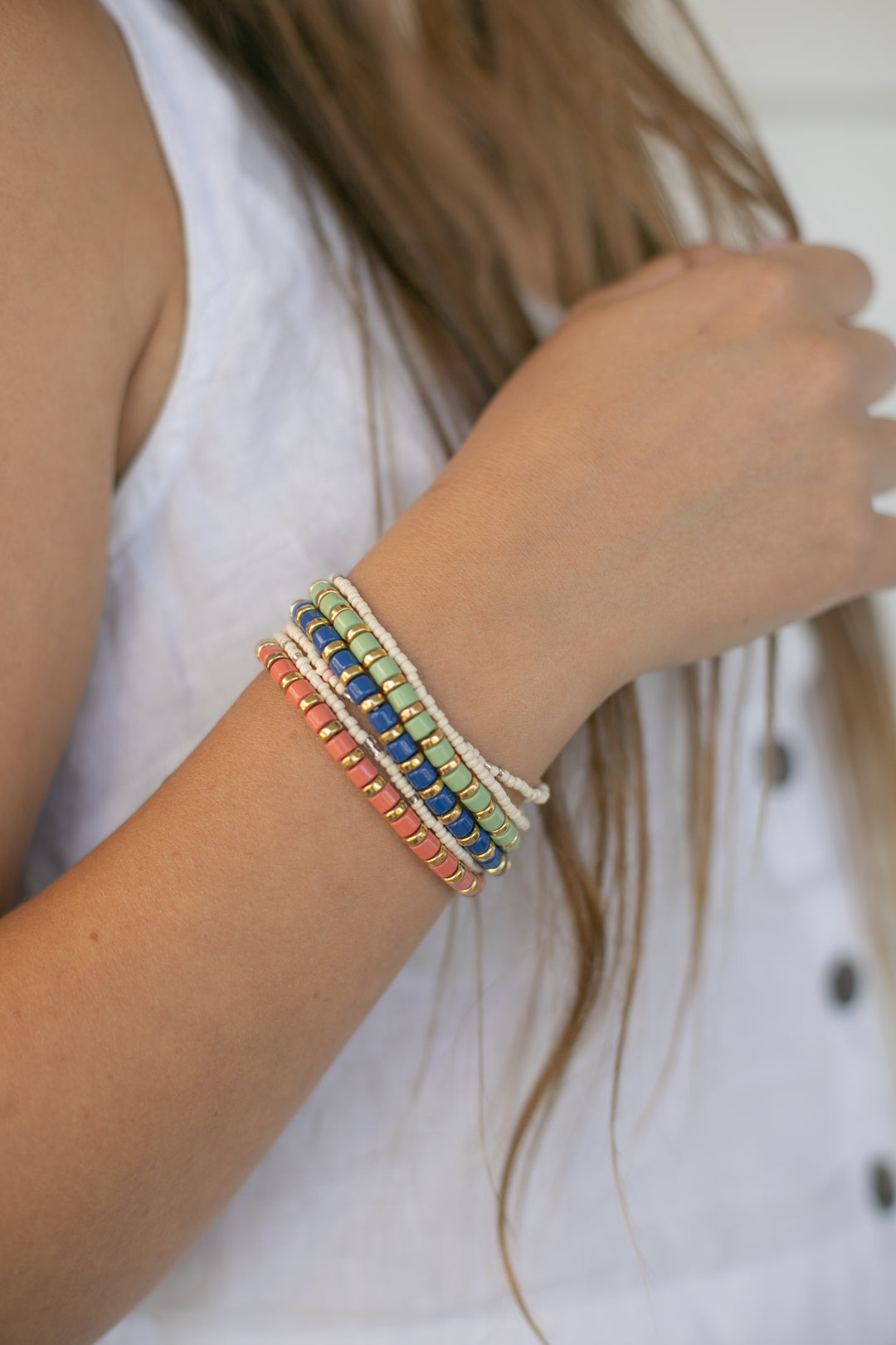 Boho Beaded Bracelets| Mesa Bracelet Stack by Current