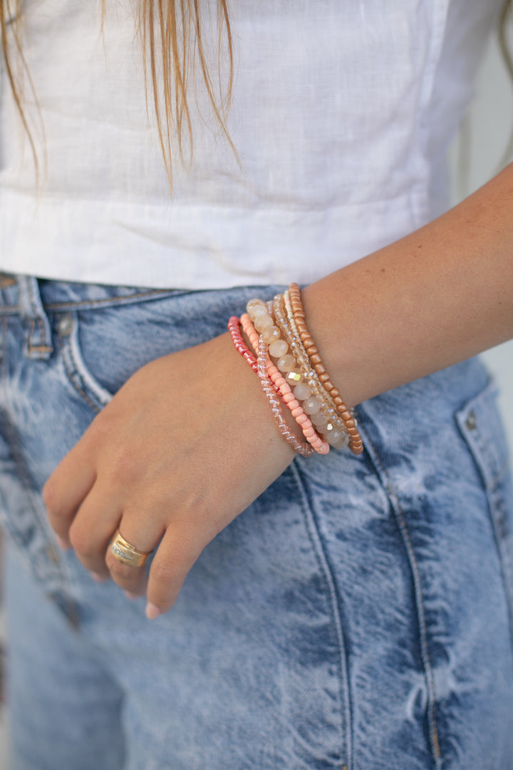 Mauve Jade Bracelet Stack | Current