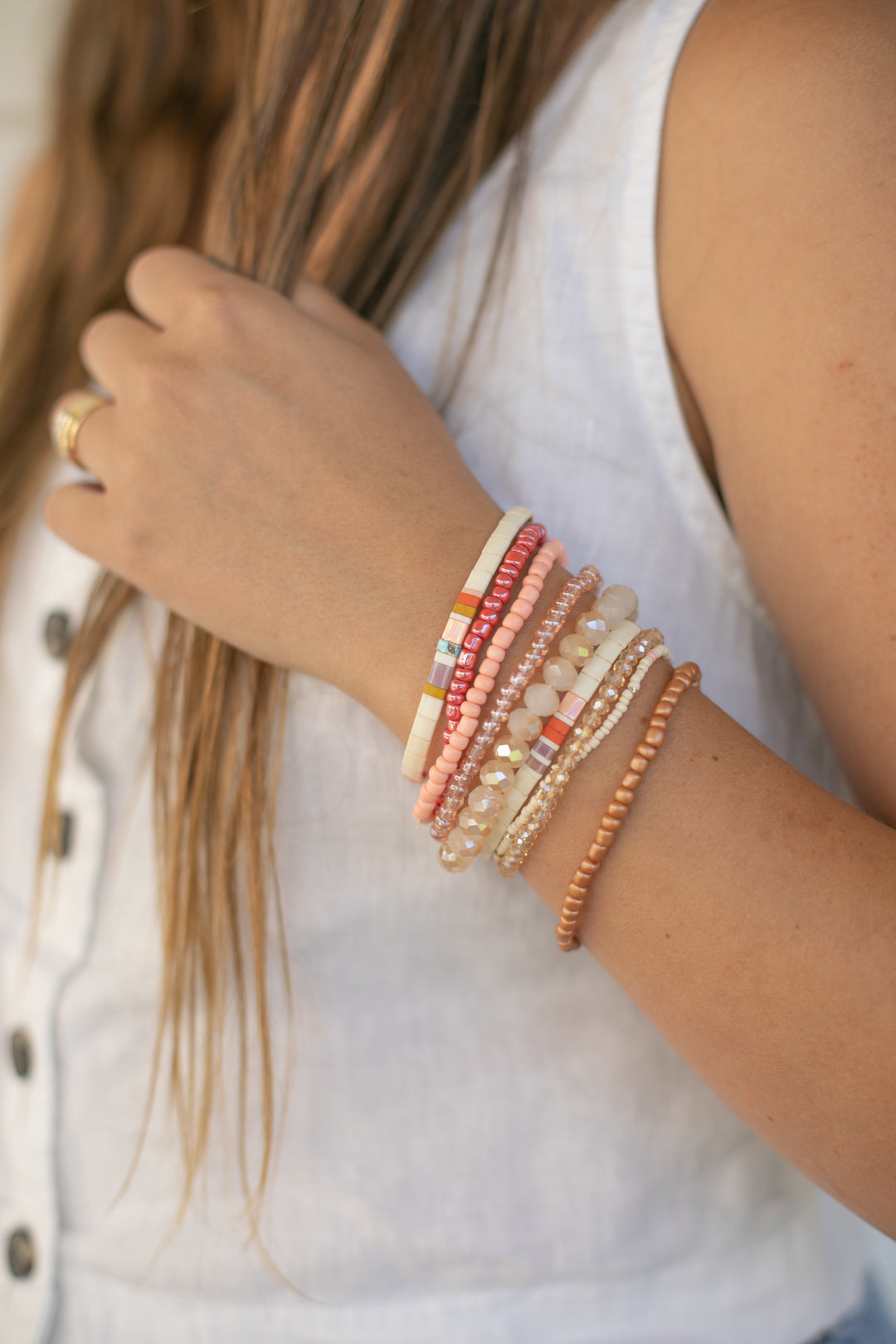 MAUVE BRACELET STACK