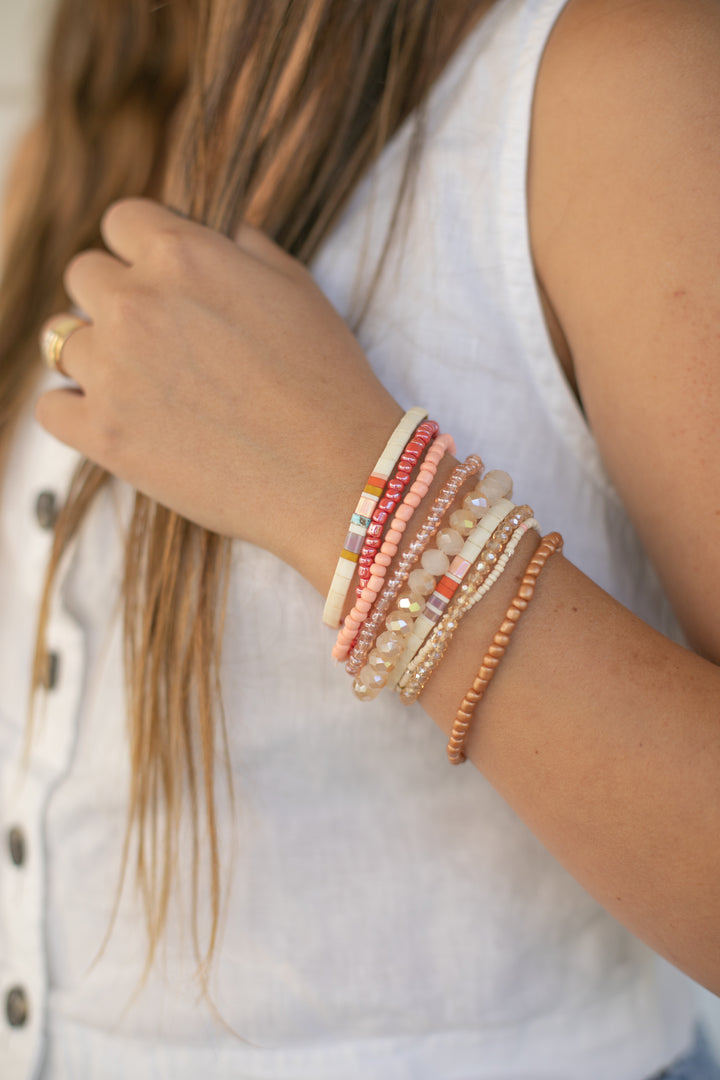 MAUVE BRACELET STACK