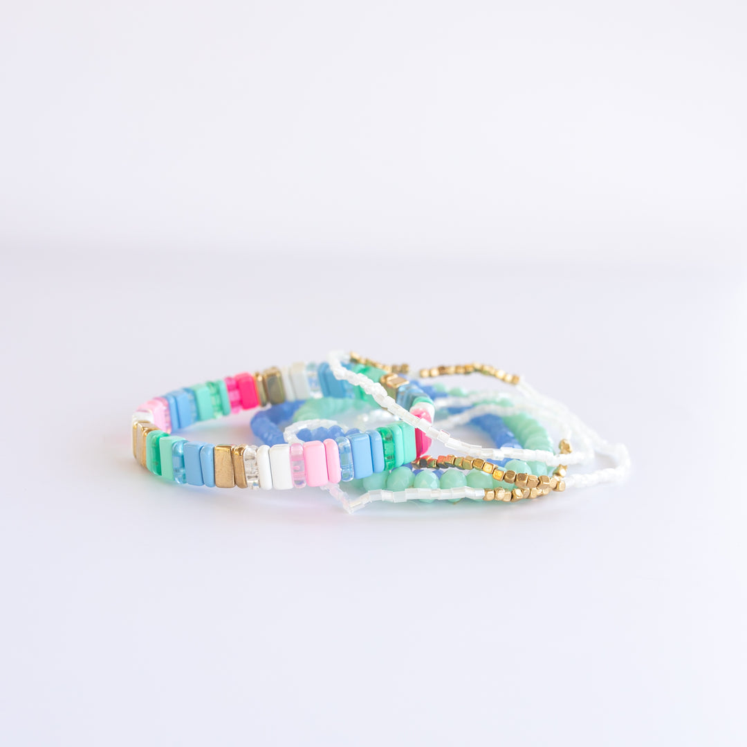 Pastel Chunky Bracelet Stack | Current