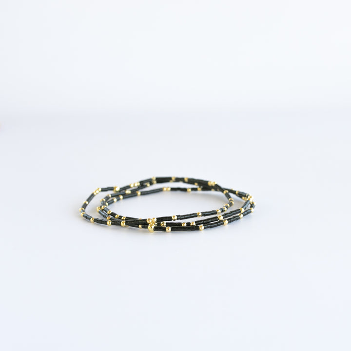 DAINTY BRACELET STACK - BLACK