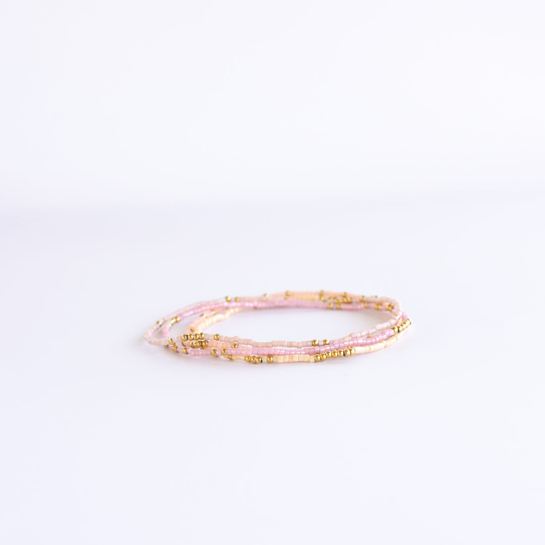 DAINTY BRACELET STACK - PINK