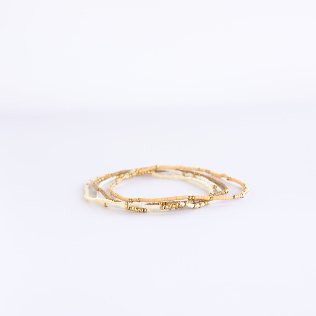 DAINTY BRACELET STACK - NATURAL