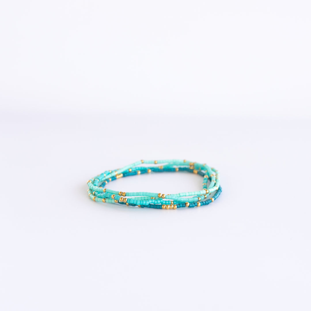 DAINTY BRACELET STACK - BLUES