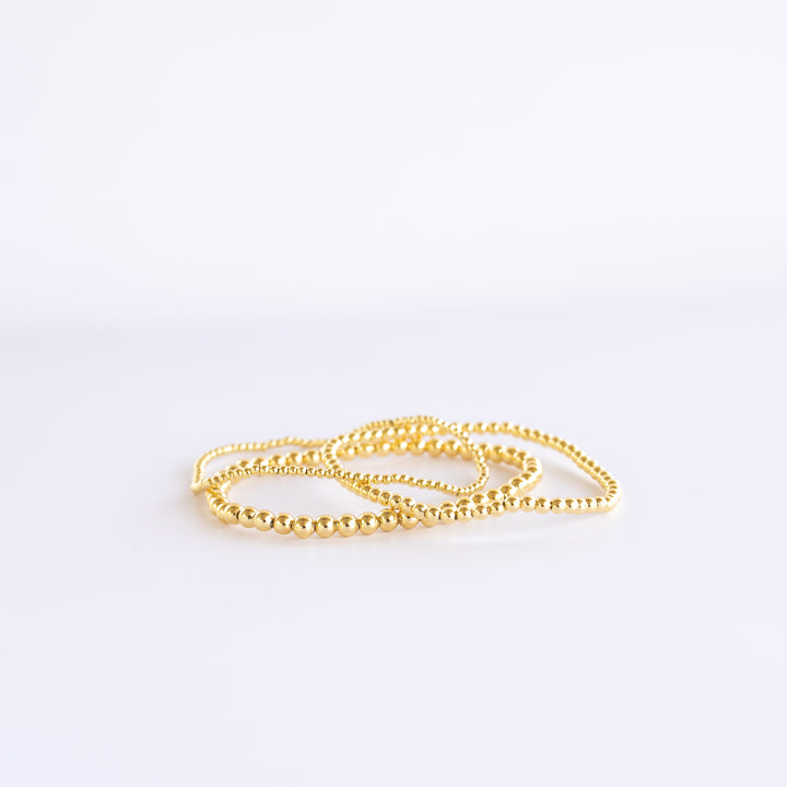 The Gold Trio Ball Bracelet Stack | Current