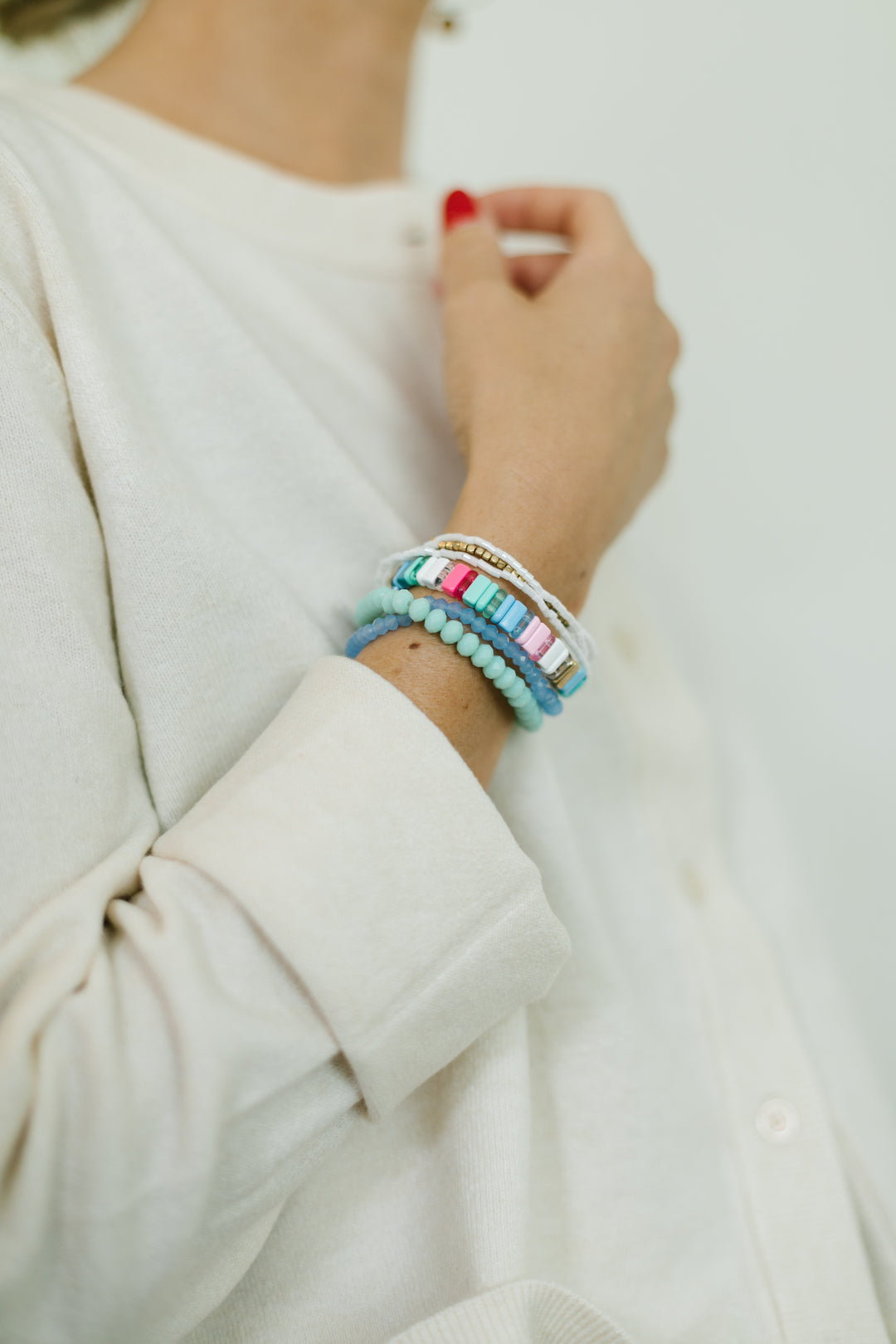 CHUNKY BRACELET STACK- PASTEL