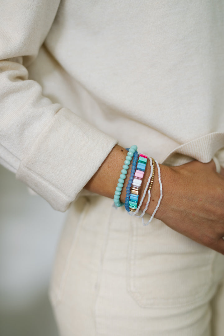 CHUNKY BRACELET STACK- PASTEL