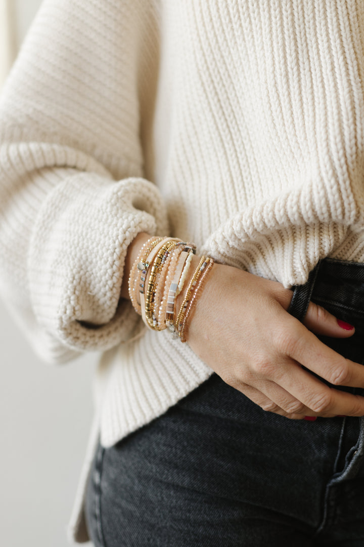CHAMPAGNE SPARKLE BRACELET STACK