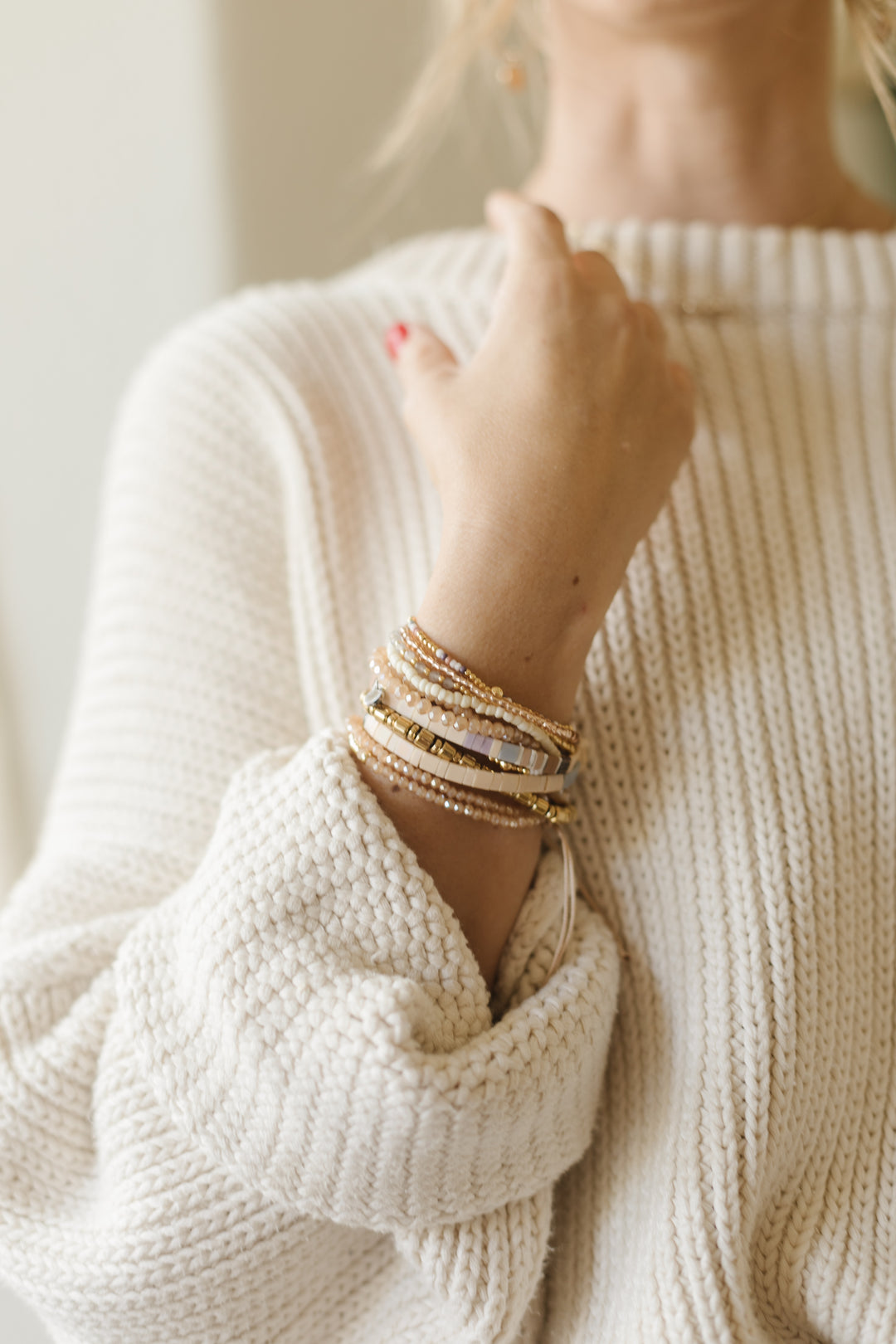 CHAMPAGNE SPARKLE BRACELET STACK