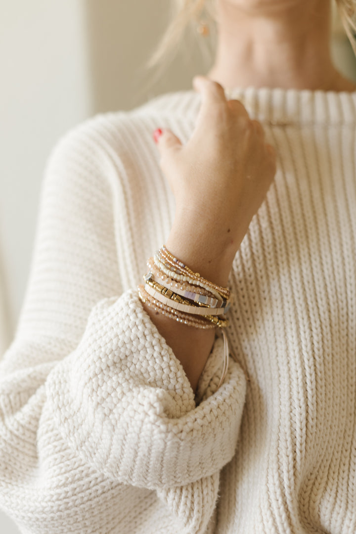 CHAMPAGNE SPARKLE BRACELET STACK