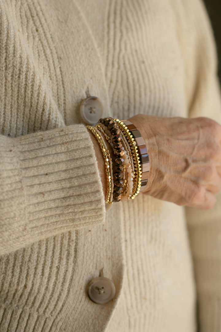 CRANBERRY CHUNKY BRACELET STACK