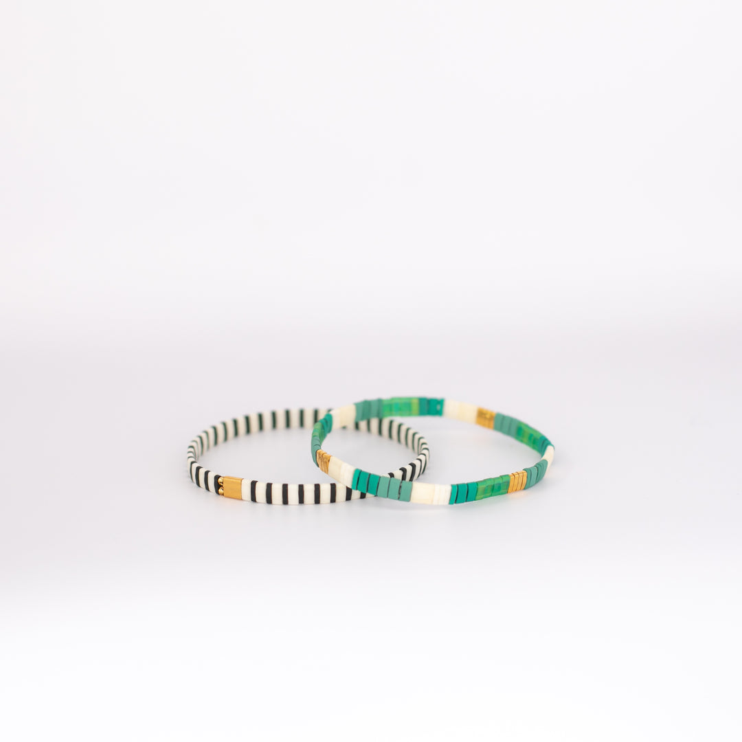 High-quality EMERALD BAY LUXE bracelet stack with stretch design | Current