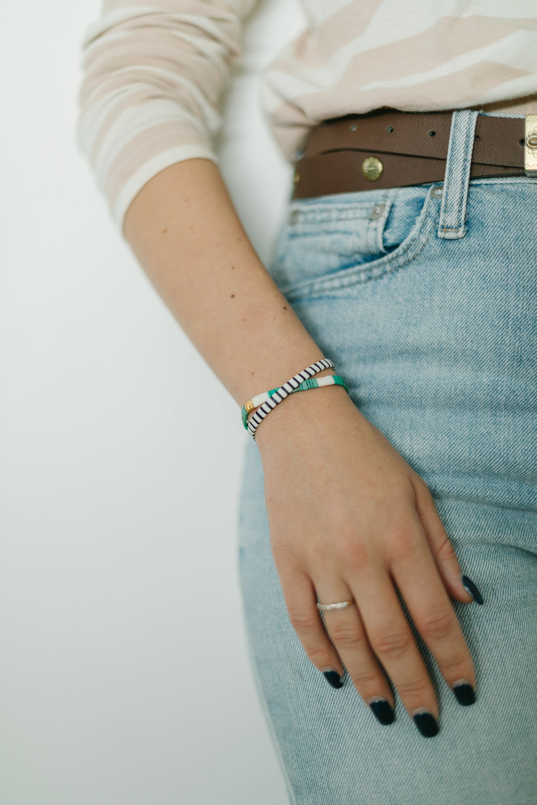 Stylish EMERALD BAY LUXE stretch bracelets inspired by Emerald Bay colors | Current