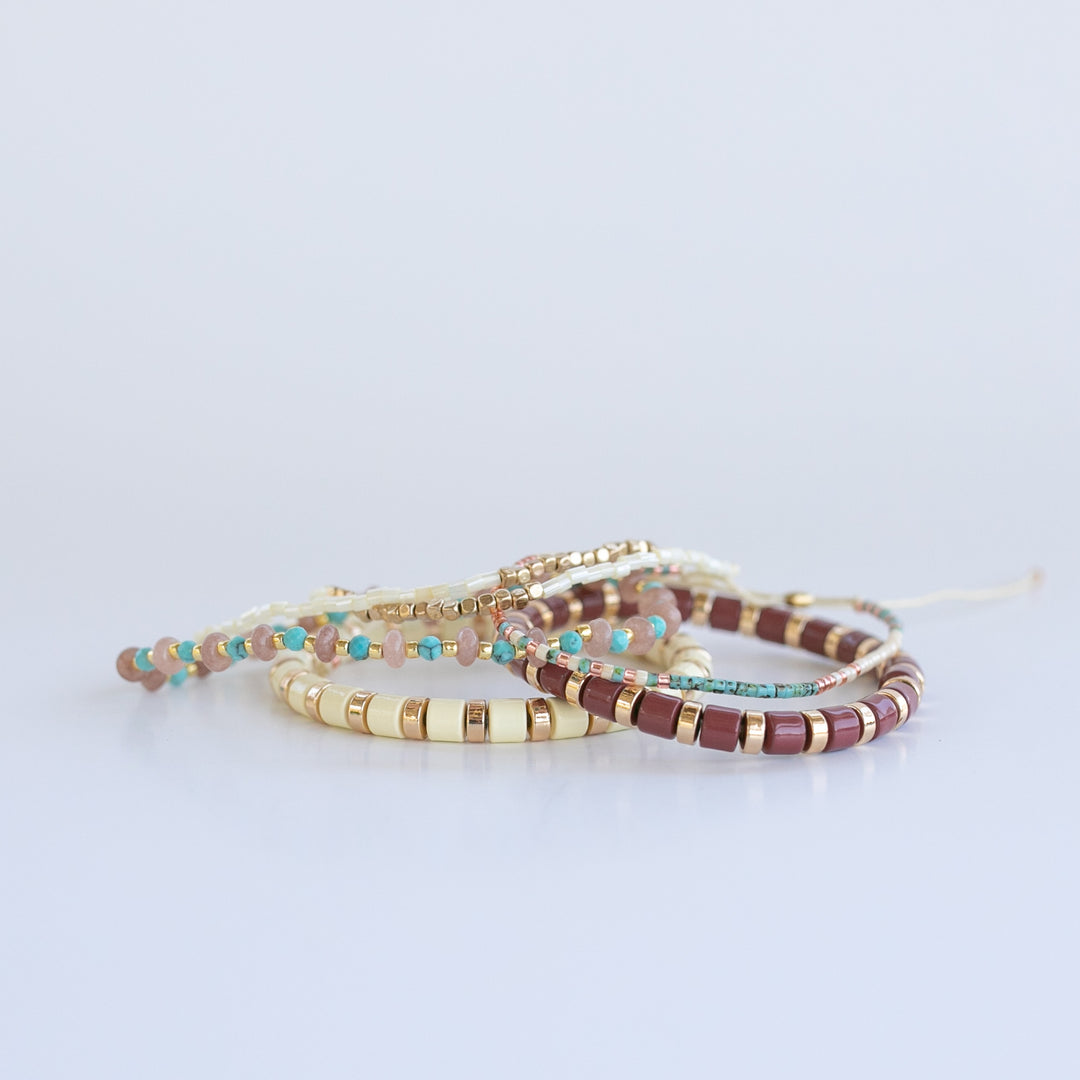 Terracotta Chunky Bracelet Stack