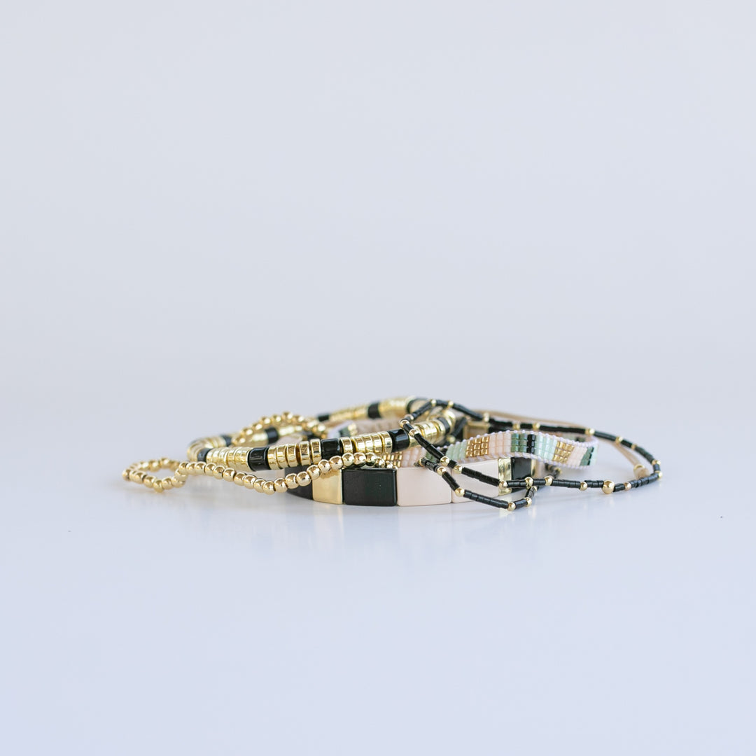 Midnight Muse Chunky Bracelet Stack