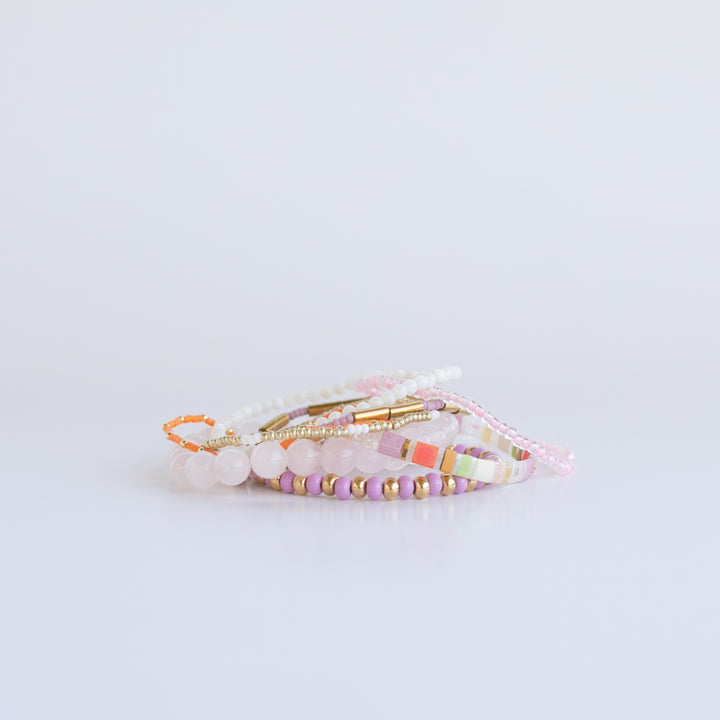 Pastel Pop Chunky Bracelet Stack