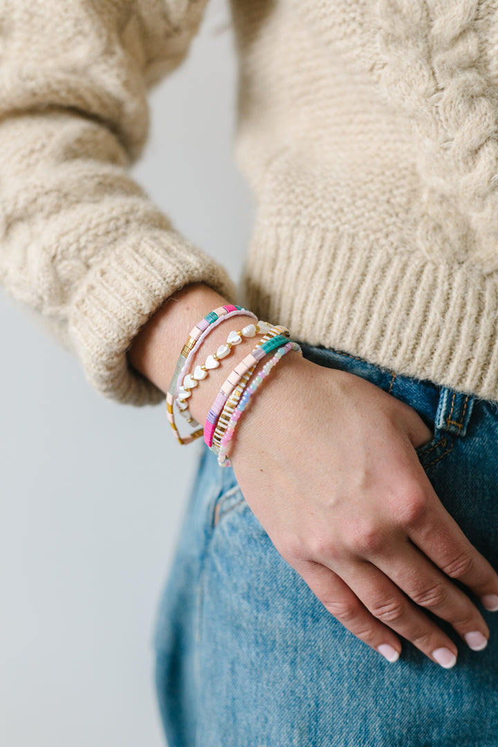 CHUNKY BRACELET STACK - GALENTINE