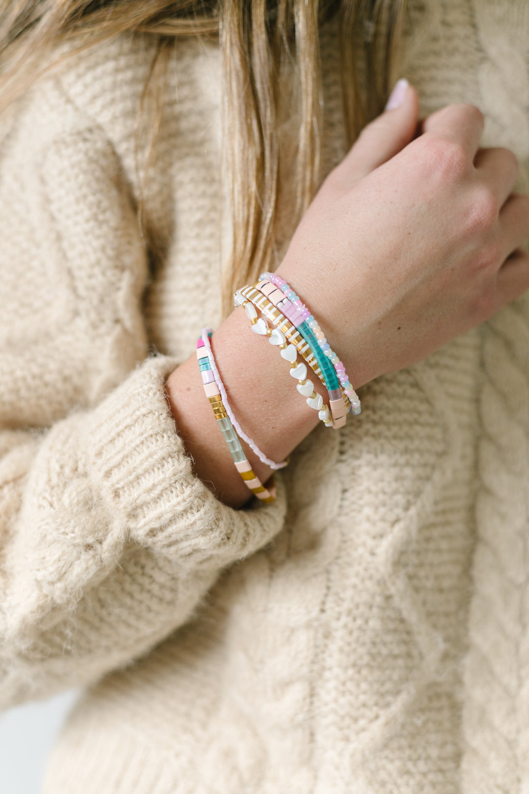 CHUNKY BRACELET STACK - GALENTINE